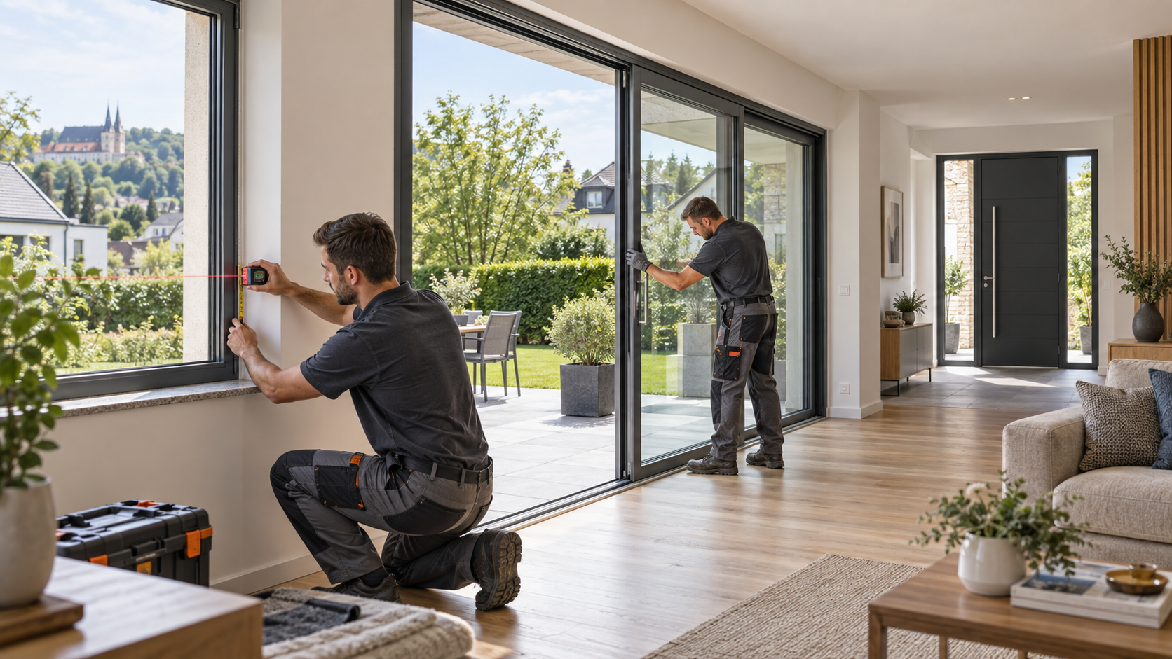 Installation of windows, patio and entrance doors